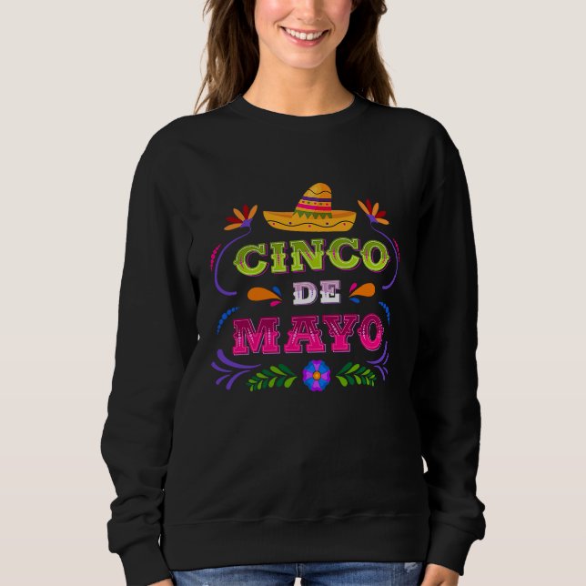 Camiseta Cinco De Mayo Burritos  Mexico Tacos and Avocado   (Frente)