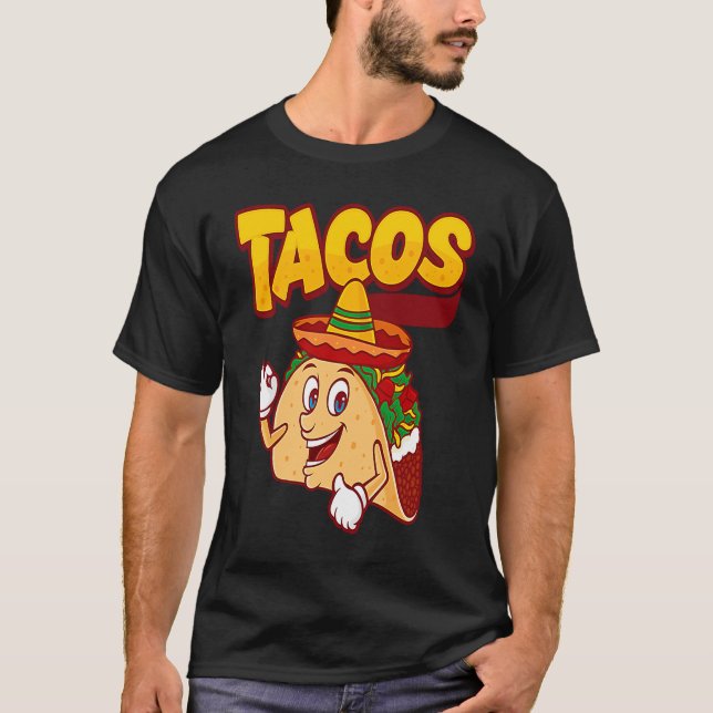 Camiseta Cinco De Mayo Burritos  Mexico Tacos and Avocado   (Frente)