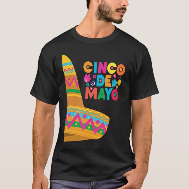 Camiseta Cinco De Mayo Burritos  Mexico Tacos and Avocado   (Frente)