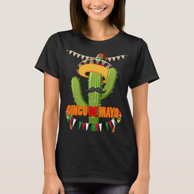 Camiseta Cinco De Mayo Burritos  Mexico Tacos and Avocado   (Frente)