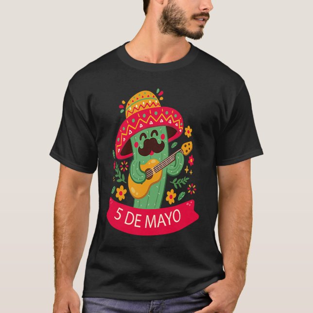 Camiseta Cinco De Mayo Burritos  Mexico Tacos and Avocado   (Frente)