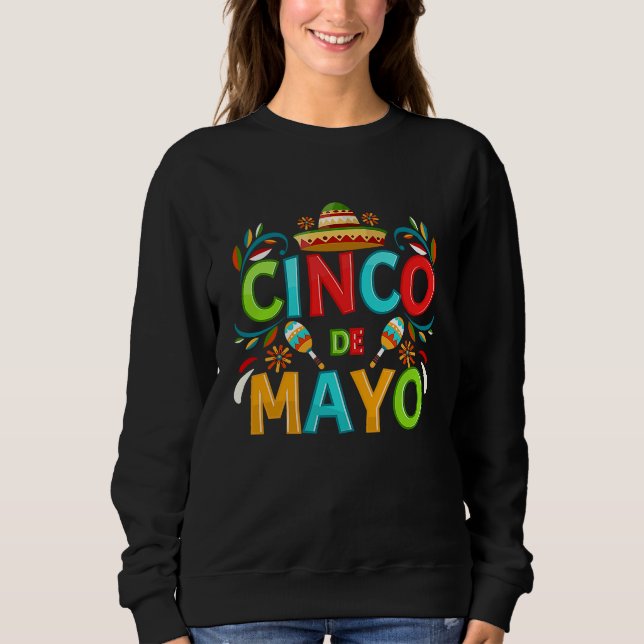 Camiseta Cinco De Mayo Burritos  Mexico Tacos and Avocado   (Frente)