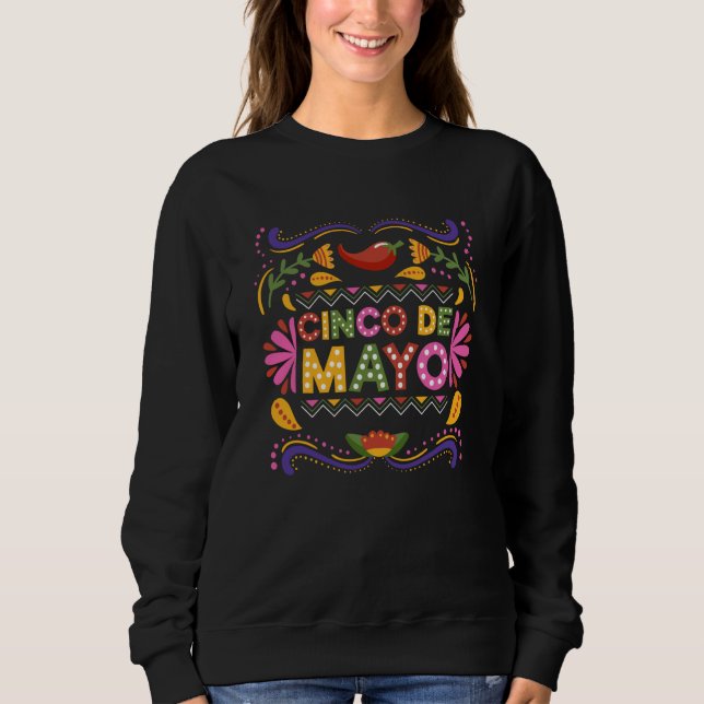 Camiseta Cinco De Mayo Burritos Mexico Tacos and Avocado  1 (Frente)