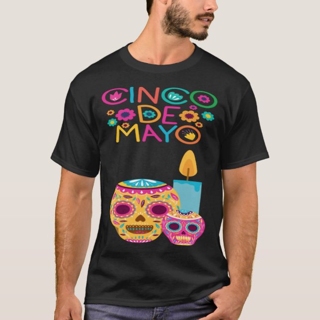 Camiseta Cinco De Mayo Burritos Mexico Tacos and Avocado 10 (Frente)