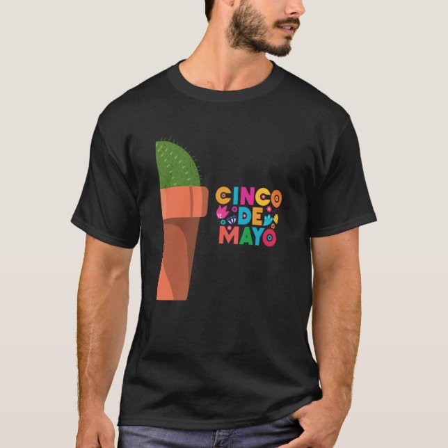 Camiseta Cinco De Mayo Burritos Mexico Tacos and Avocado  2 (Frente)