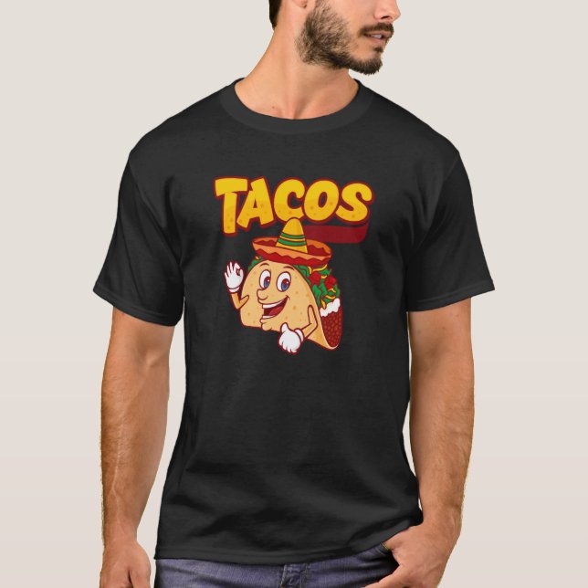 Camiseta Cinco De Mayo Burritos Mexico Tacos and Avocado  2 (Frente)