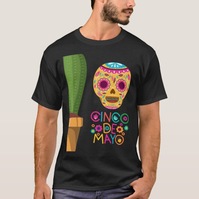 Camiseta Cinco De Mayo Burritos Mexico Tacos and Avocado 25 (Frente)