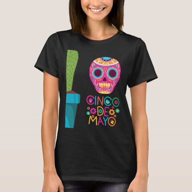 Camiseta Cinco De Mayo Burritos Mexico Tacos and Avocado 68 (Frente)