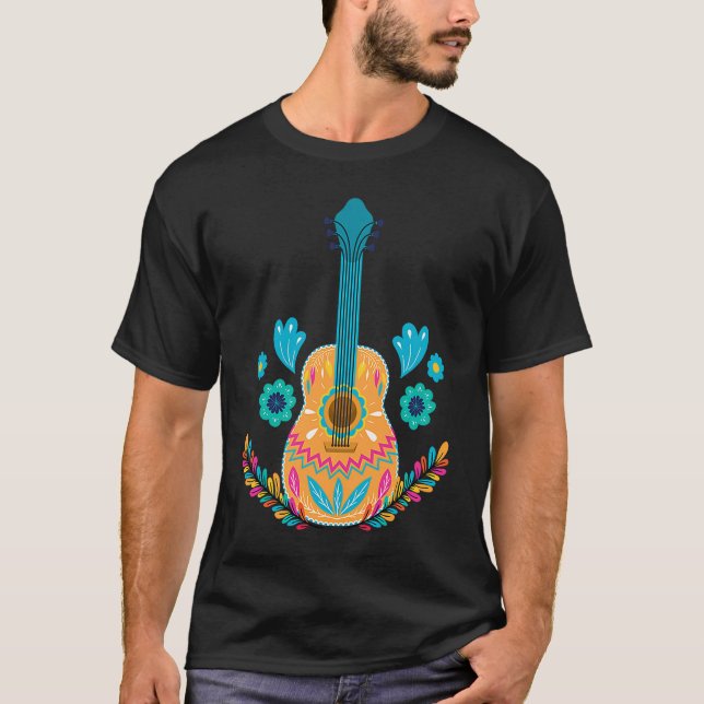 Camiseta Cinco de Mayo Burritos México Tacos e Avocado (Frente)
