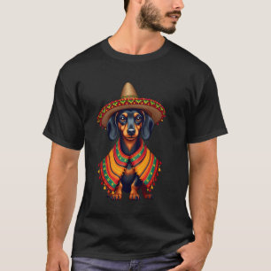 Camiseta Cinco De Mayo Cachorro Chapéu Mexicano Sombrero Po
