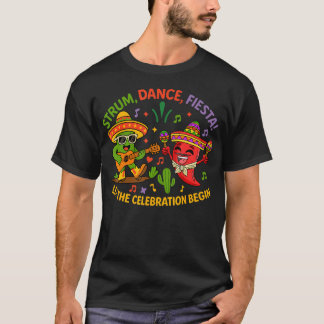 Camiseta Cinco De Mayo Cacto E Pimenta Sombrero Strum