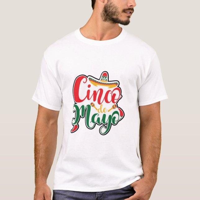 Camiseta Cinco de mayo cactus - Cinco de Mayo (Frente)