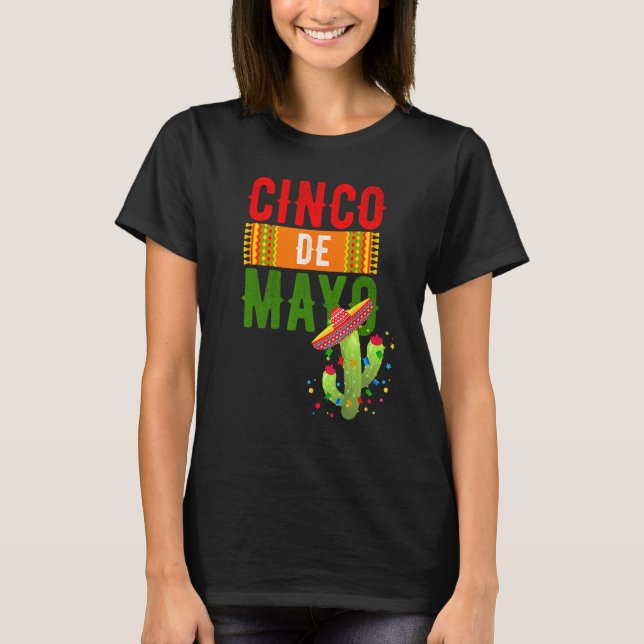 Camiseta Cinco de Mayo Cactus Hat (Frente)
