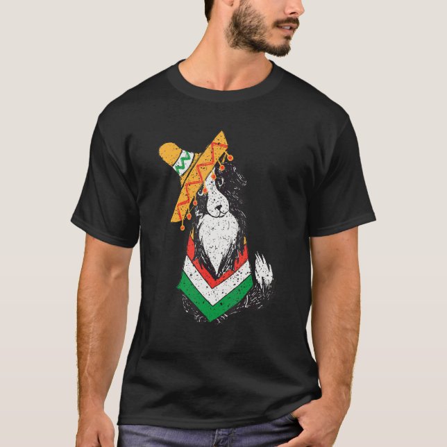 Camiseta Cinco De Mayo Cão Com Sombrero (Frente)