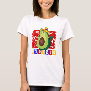 Camiseta cinco de mayo cat avocado avogato kawaii mexicano