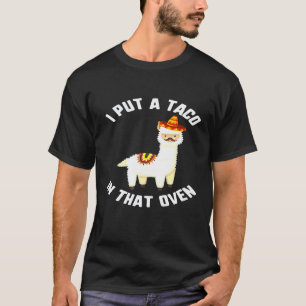 Camiseta Cinco De Mayo Coloquei Um Taco No Forno Lhama Gráv