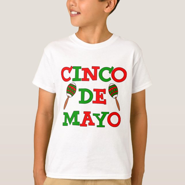 Camiseta Cinco De Mayo Colorful Maracas (Frente)
