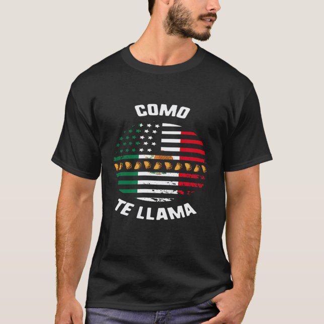 Camiseta Cinco De Mayo Como Você Se Chama Bandeira Do Méxic (Frente)