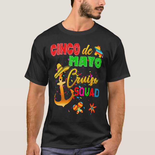 Camiseta Cinco De Mayo Cruise Squad Tee Vamos Fiesta Group (Frente)