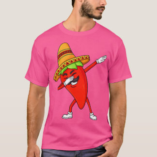 Camiseta Cinco De Mayo Dabbing Hot Jalapeno Pepper Funny Bo