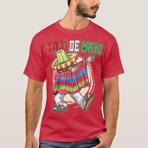 Camiseta Cinco De Mayo Dabbing Mexican Poncho