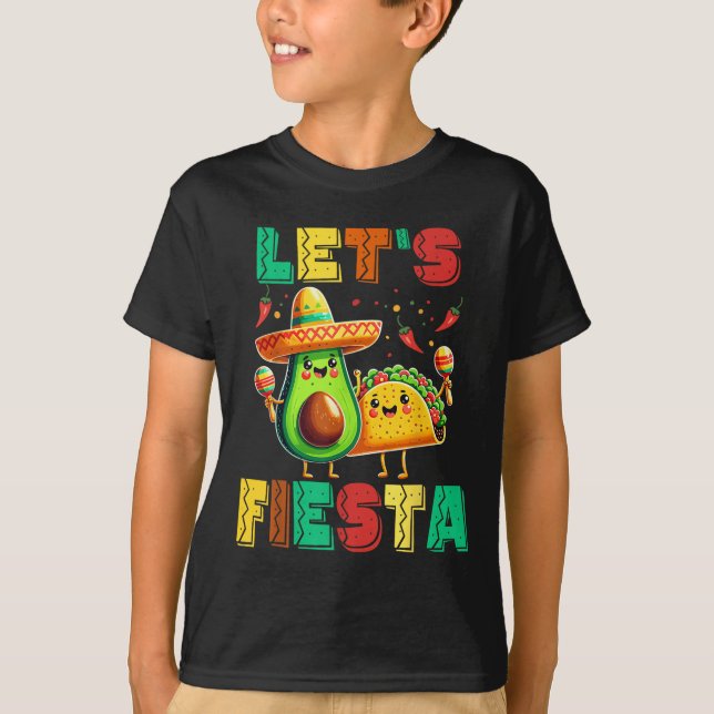 Camiseta Cinco De Mayo Deixa Fiesta Avocado E Tacos Cinco (Frente)