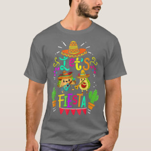 Camiseta Cinco De Mayo Deixa Fiesta Tacos Avocado Sombrero