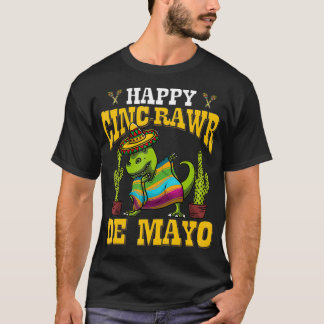 Camiseta Cinco de Mayo Dinossauros Médios Dinossauros Crian