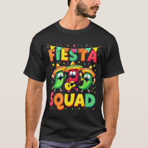 Camiseta Cinco De Mayo Esquadrão de Festa Pimentões Mexican