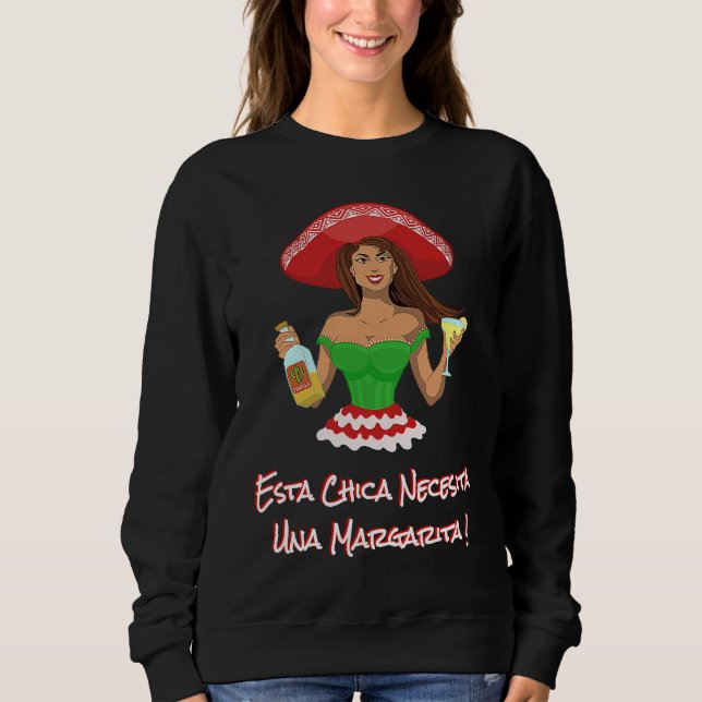 Camiseta Cinco de Mayo ESTA CHICA NECESITA UNA MARGARITA! D (Frente)
