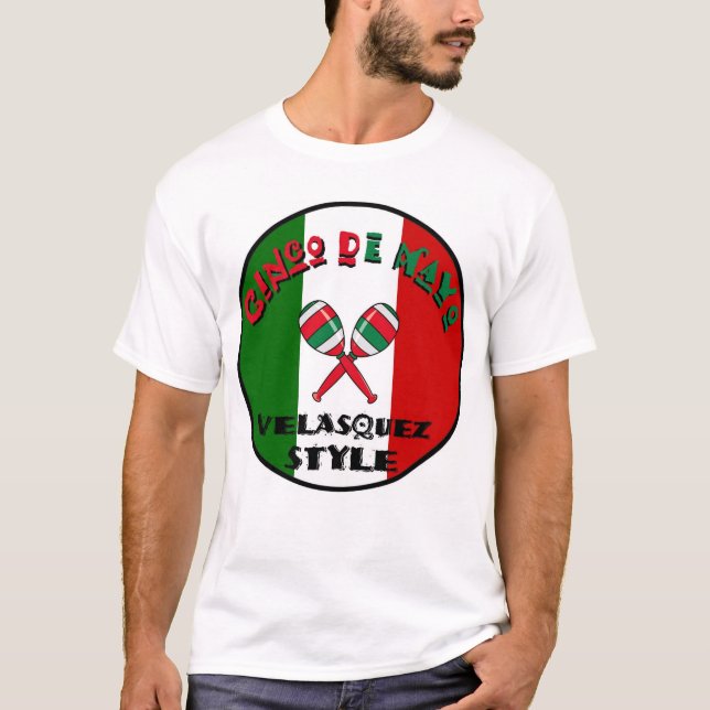 Camiseta Cinco de Mayo - estilo de Velasquez (Frente)