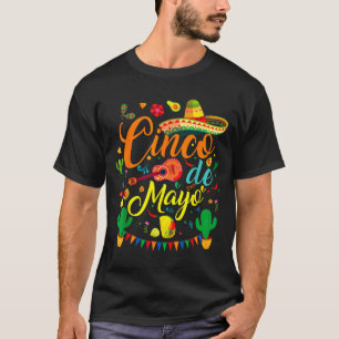 Camiseta Cinco de mayo festa engraçada mexicana de festa 5 