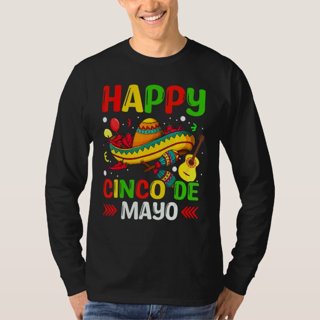 Camiseta Cinco De Mayo Festa Mexicana 5 De Maio (Frente)