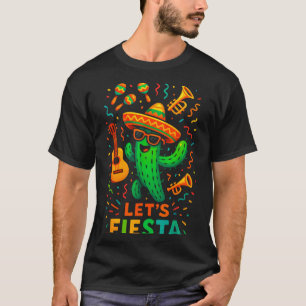 Camiseta Cinco de mayo festa mexicana de cactus engraçada v