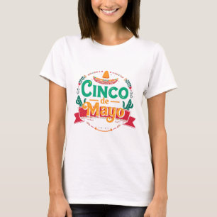 Camiseta Cinco de Mayo Festa Mexicana Sombrero