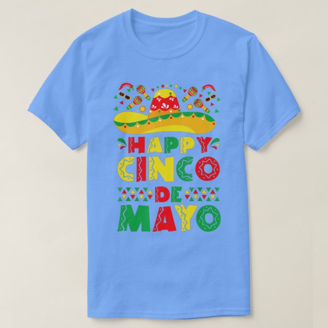 Camiseta Cinco De Mayo Fiesta 5 De Mayo Viva México (Frente do Design)