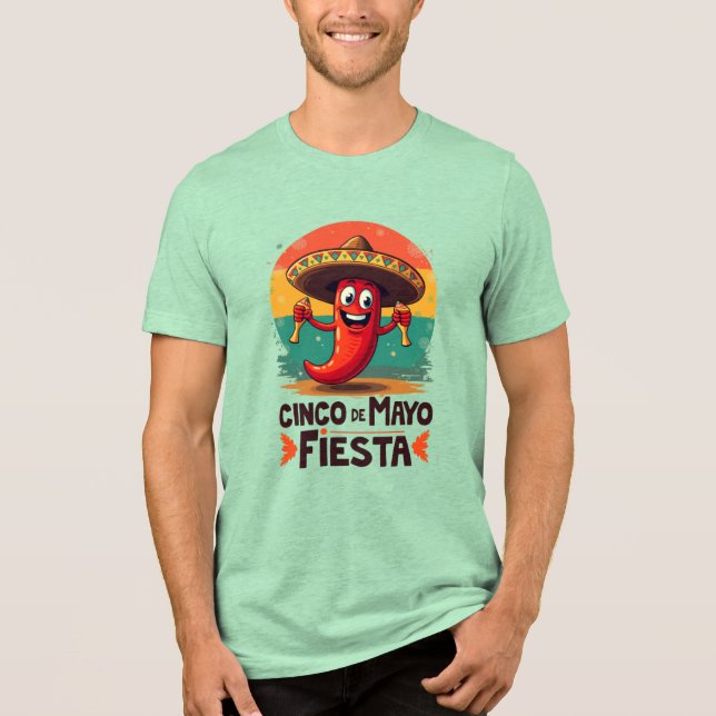 Camiseta Cinco de Mayo Fiesta - Partido Mexicano Espicante  (Frente)