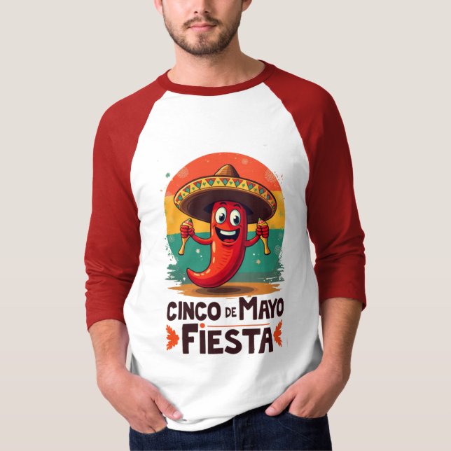 Camiseta Cinco de Mayo Fiesta - Partido Mexicano Espicante  (Frente)