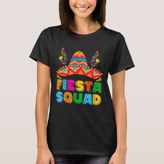 Camiseta Cinco De Mayo Fiesta Squad Partido Mexicano Cinco  (Frente)