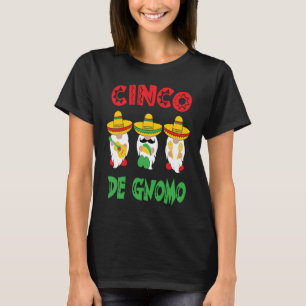 Camiseta Cinco De Mayo Gnomo 3 Fiesta Gnomos Comem Tacos Tr
