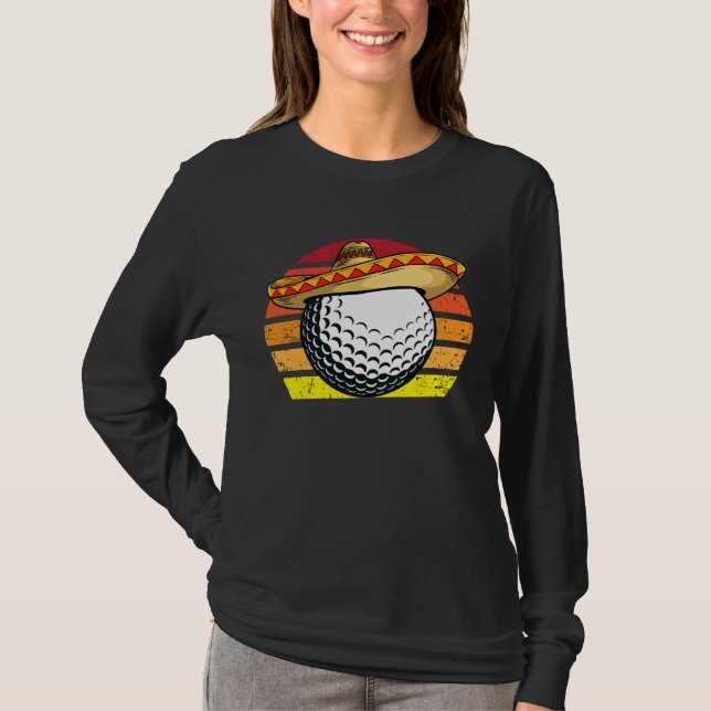 Camiseta Cinco de Mayo Golf Ball With Sombrero Golfer Mexic (Frente)