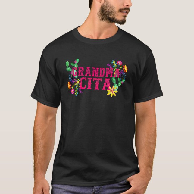Camiseta Cinco De Mayo Grandma Cita Floral Mexicano Fiesta (Frente)