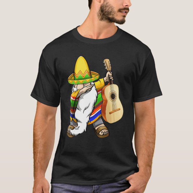 Camiseta Cinco De Mayo Guitar  Mexican Celebration Men 1 (Frente)