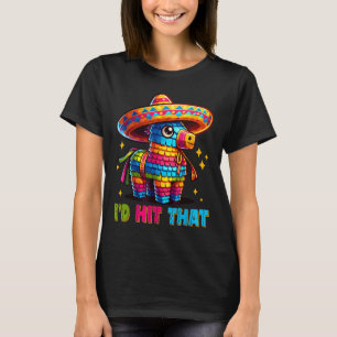 Camiseta Cinco De Mayo Ideias Engraçadas Eu Atingi Que Pina