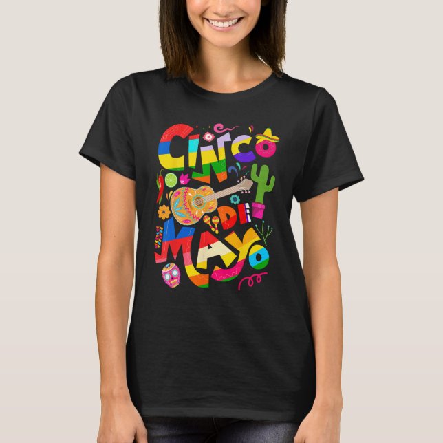 Camiseta Cinco De Mayo Lets Fiesta Squad 5 De Mayo Mexican  (Frente)