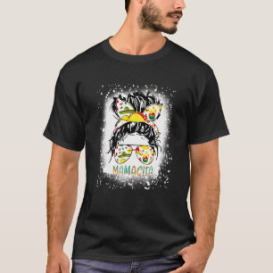 Camiseta Cinco de Mayo Mamacita Messy Bun Glass Mãe Fiest