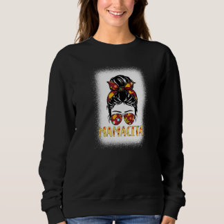 Camiseta Cinco de Mayo Mamacita Messy Bun Glass Mãe Fiest