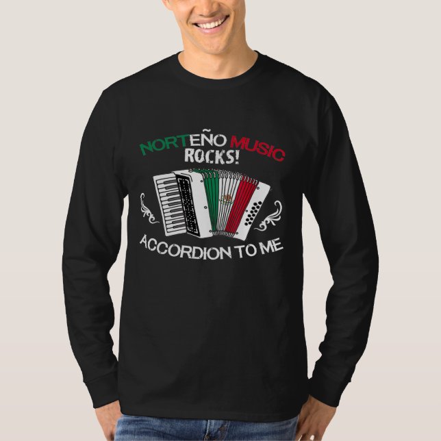Camiseta Cinco De Mayo Mexican Norteno Music Accordion (Frente)