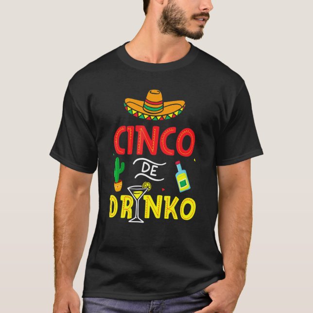 Camiseta Cinco De Mayo Mexican Sombrero Fiesta Party Men Wo (Frente)