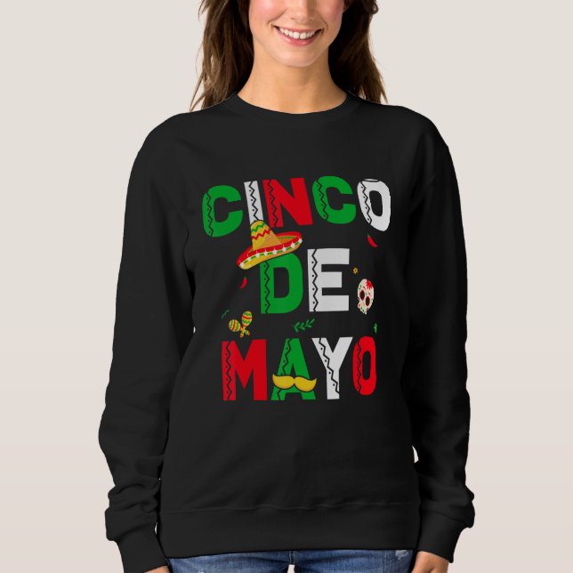 Camiseta Cinco De Mayo Mexican Sombrero Fiesta Party Men Wo (Frente)